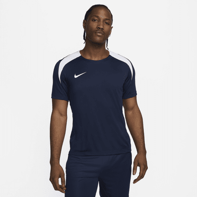 Nike Strike Men s Dri FIT Short Sleeve Football Top Blue Polyester 50 Recycled Polyester